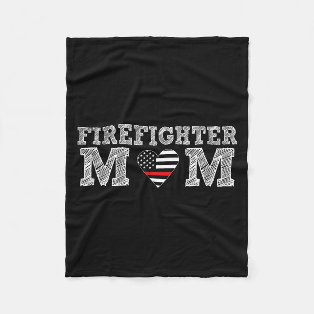 Firefighter Mom Fireman Gift Proud Firefighter Quo Fleecedecke (Vorderseite)