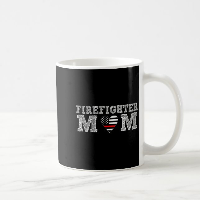 Firefighter Mom Fireman Gift Proud Firefighter Quo Kaffeetasse (Rechts)