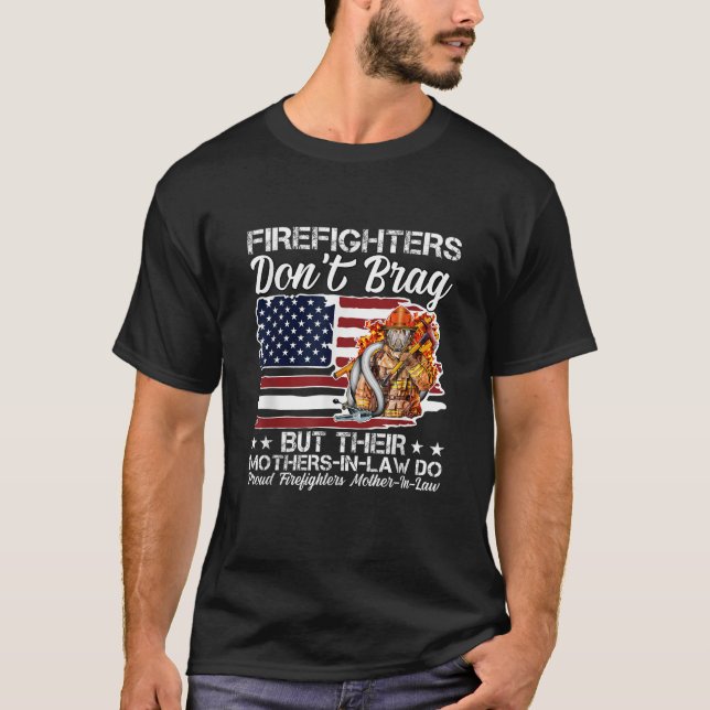 Firefighter Mother in law Happy Mother s Day From  T-Shirt (Vorderseite)
