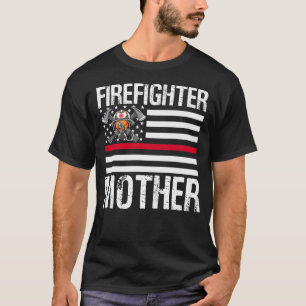 Firefighter MUTTER unterstützt die dünne rote Lini T-Shirt