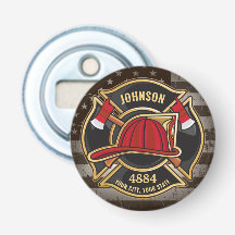 Firefighter NAME Fireman Fire Department USA Flag
