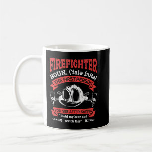 Firefighter Noun Definition Funny Firemen Firefigh Kaffeetasse