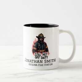 Firefighter or Fireman  Funny Sayings Zweifarbige Tasse
