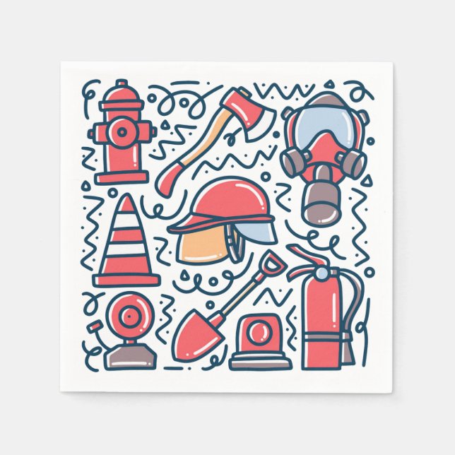 Firefighter Paper Serviette (Vorderseite)