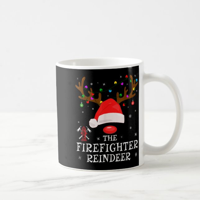 Firefighter Reindeer Family Matching Christmas Pjs Kaffeetasse (Rechts)