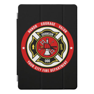 Firefighter Rescue ADD NAME Fire Department Abzeic iPad Pro Cover