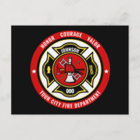 Firefighter Rescue ADD NAME Fire Department Abzeic