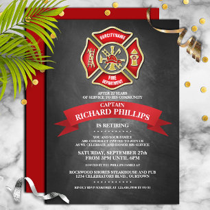 Firefighter Retirement Party Invitations Einladung