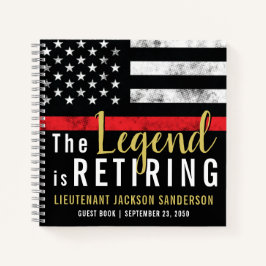 Firefighter Retirement Partys Fireman Guest Notizbuch