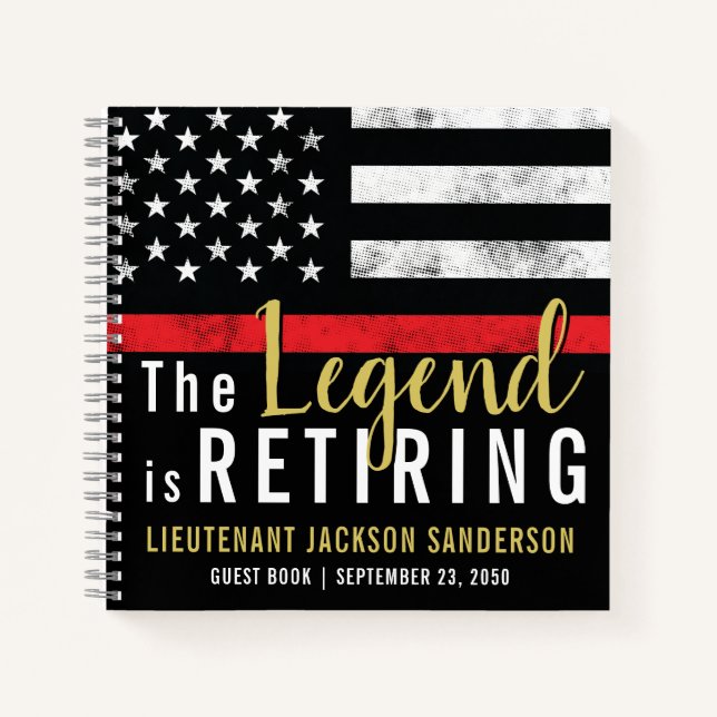 Firefighter Retirement Partys Fireman Guest Notizbuch (Vorderseite)