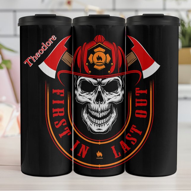 Firefighter Skull Maltese Cross Thermosbecher (Von Creator hochgeladen)
