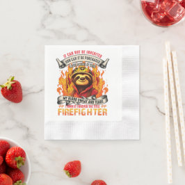 Firefighter Sloth Serviette