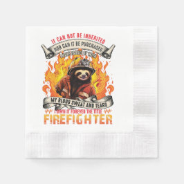 Firefighter Sloth Serviette