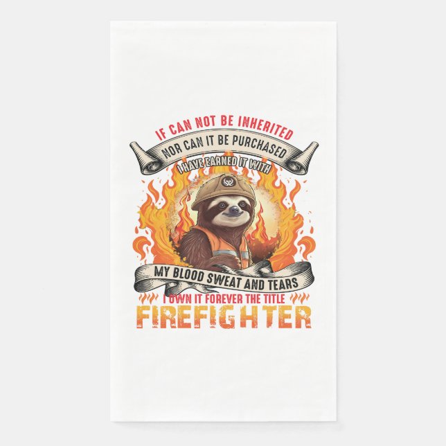 Firefighter Sloth Serviette (Vorderseite)