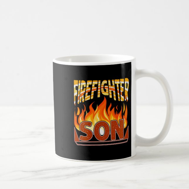 Firefighter Son Fireman Gift Proud Firefighter Quo Kaffeetasse (Rechts)