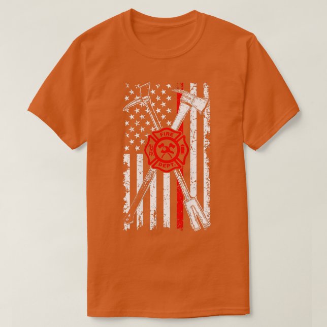 Firefighter Son Patriotic Geschenke Ax Halligan Th T-Shirt (Design vorne)