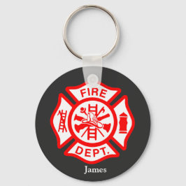 Firefighter Symbol Fireman Logo-Individuelle Name Schlüsselanhänger