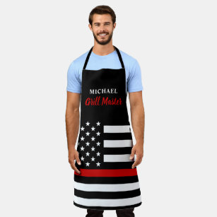Firefighter Thin Red Line Grill Master USA Flag Schürze