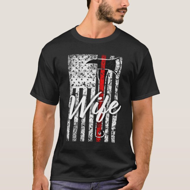 Firefighter Thin Red Line T-Shirt (Vorderseite)