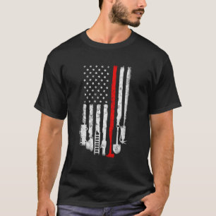 Firefighter-Tools und Ausrüstung Streifen American T-Shirt