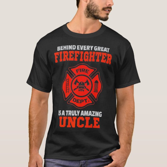 Firefighter Uncle Premium T-Shirt (Vorderseite)