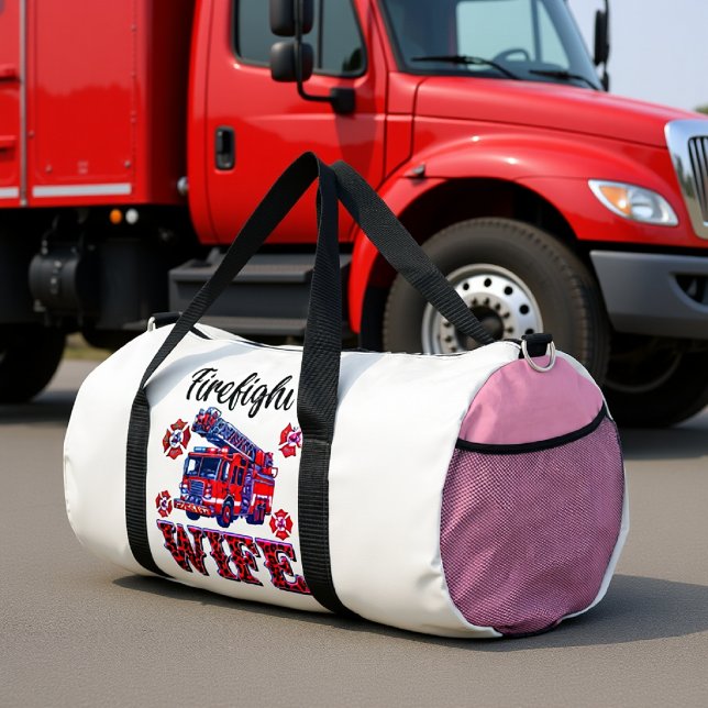 Firefighter Wife Fire Truck Love Duffle Bag (Von Creator hochgeladen)
