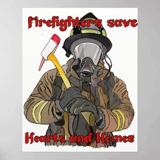 Firefighters save Hearts and Homes Poster (Vorne)
