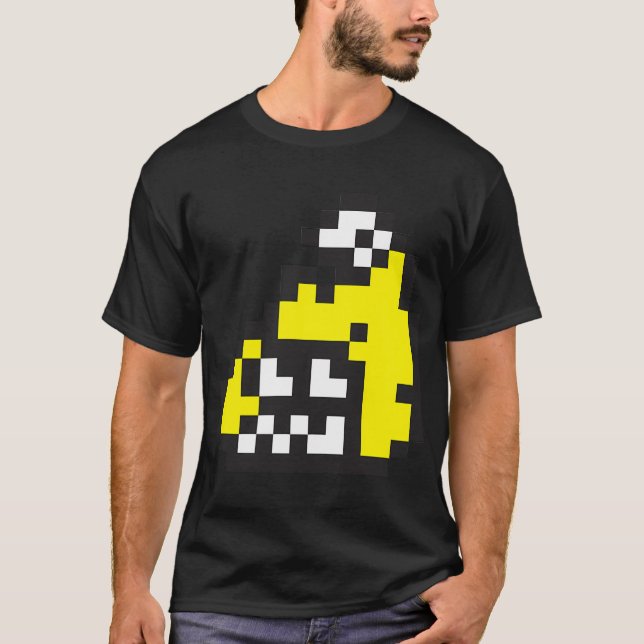 Firefin Grau 8-Bit FishFry T-Shirt (Vorderseite)