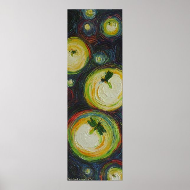 Fireflies auf dem Nachtposter Poster (Vorne)