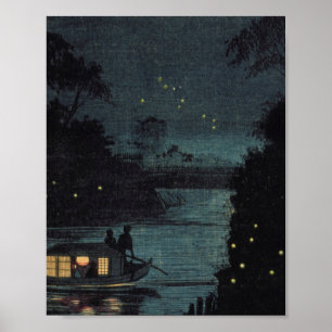 Fireflies bei Ochanomizu von Kobayashi Kiyochika Poster