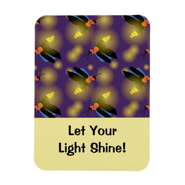 Fireflies Graphic on Lila Magnet (Vertikal)