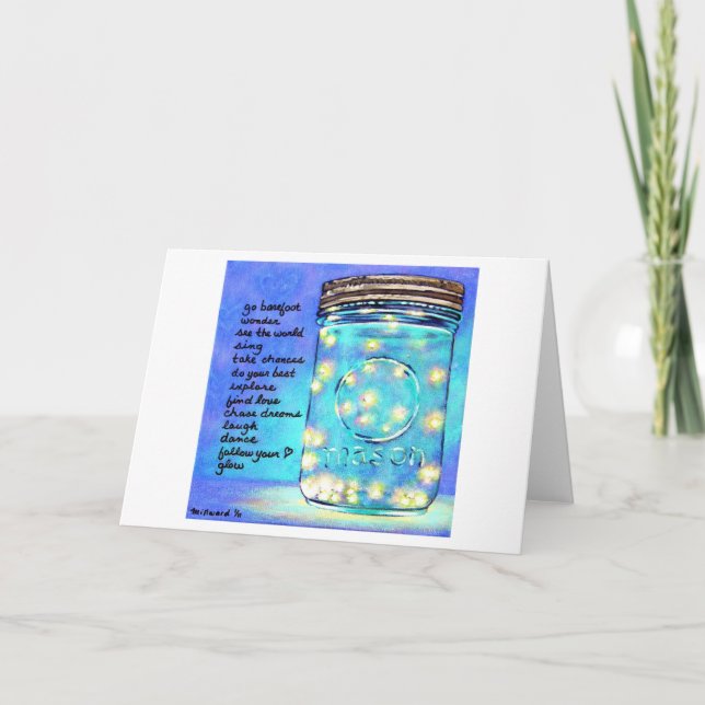 Fireflies in Jar Blank Grußkarte ©2011 Karte (Vorderseite)