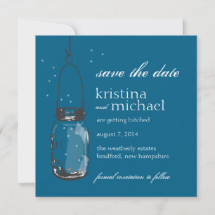 Fireflies & Mason Jar Save the Date
