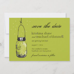 Fireflies & Mason Jar Save the Date
