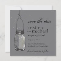 Fireflies & Mason Jar Save the Date
