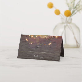 Fireflies und Mason Jar Rustic Wedding Platzkarte