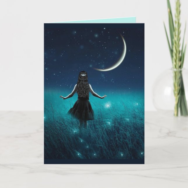 FIREFLIS UND MÄDCHENKARTE FÜR FRAMING DANKESKARTE (Vorderseite)