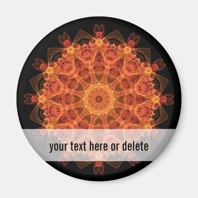 Fireflower Kaleidoskop Magnet (Vorne)