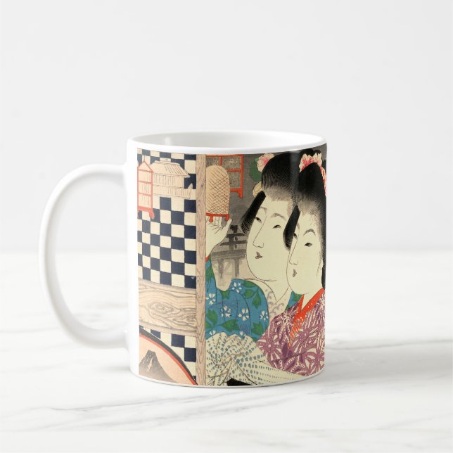 Firefly Cage - Ukiyo-e Vintag Japanisch Kaffeetasse (Links)
