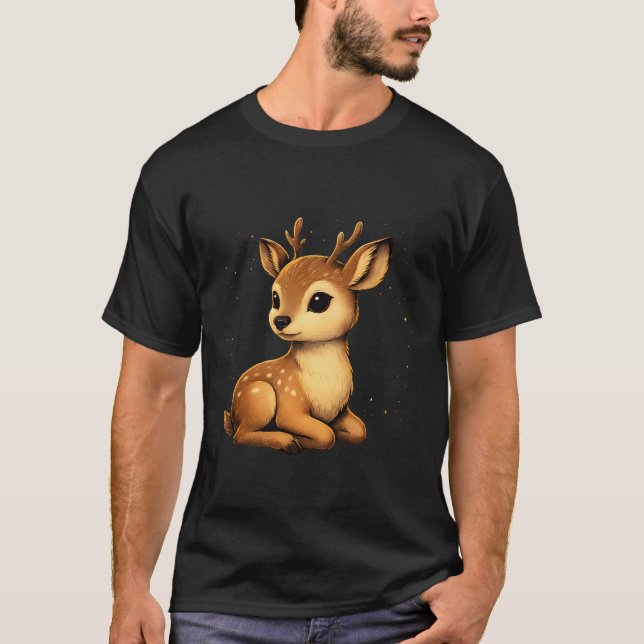 Firefly Deer Night T-Shirt (Vorderseite)