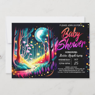 Firefly Dreamy Forest Baby Shower Einladung