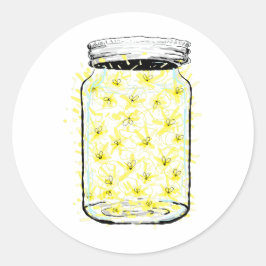 Firefly Frenzy Runder Aufkleber