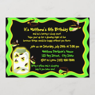 Firefly Frolic Birthday Einladung