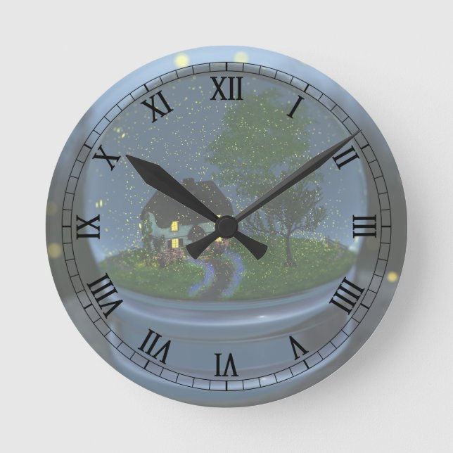 Firefly Globe Clock Runde Wanduhr (Vorderseite)
