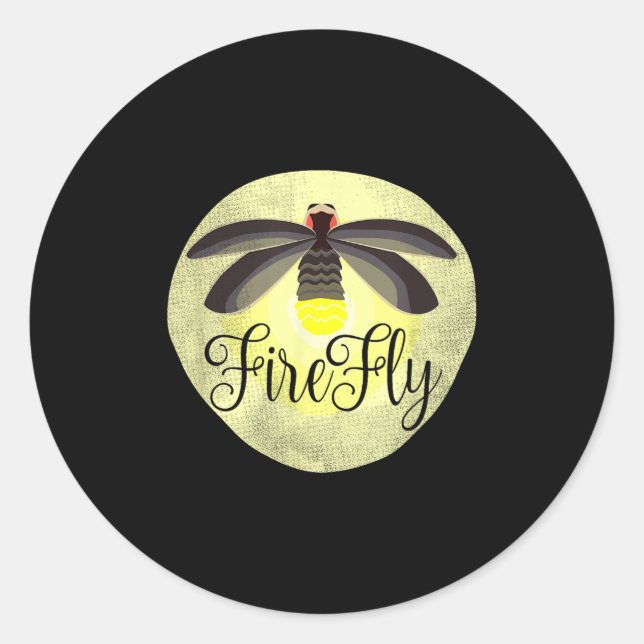 Firefly Lightning Bug Summer Gift Runder Aufkleber (Vorderseite)