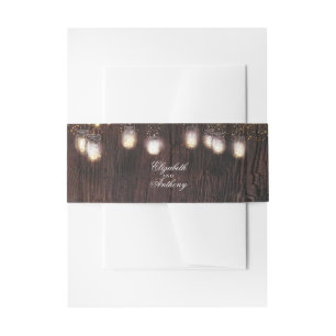 Firefly Lights Mason Jars Rustikale Hochzeit Einladungsbanderole