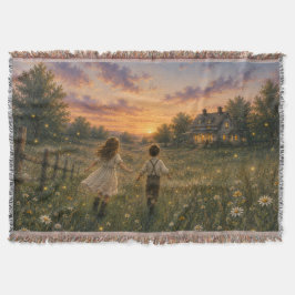Firefly Meadow Farmhouse-Wurfdecke Decke