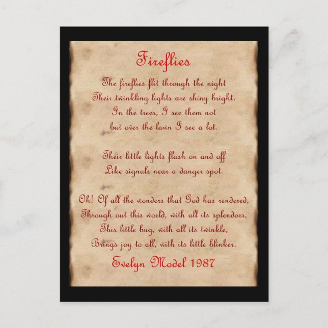 Firefly Postkarte (Vorderseite)