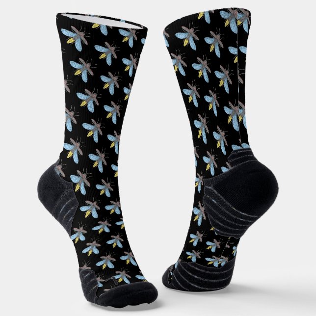Firefly (schwarz) - Athletische Socken (Gewinkelt)