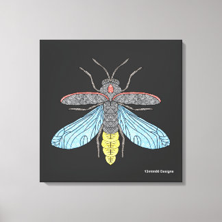 Firefly (schwarz) - Canvas Print Leinwanddruck